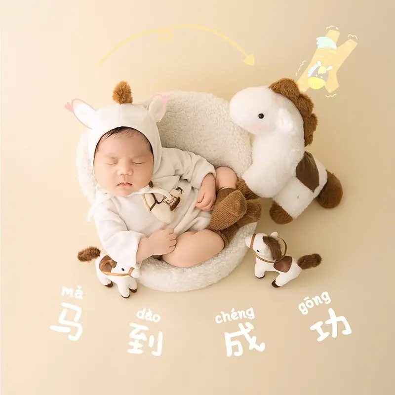 2026 White Horse Theme Set - Newborn Photography Props - Image 3
